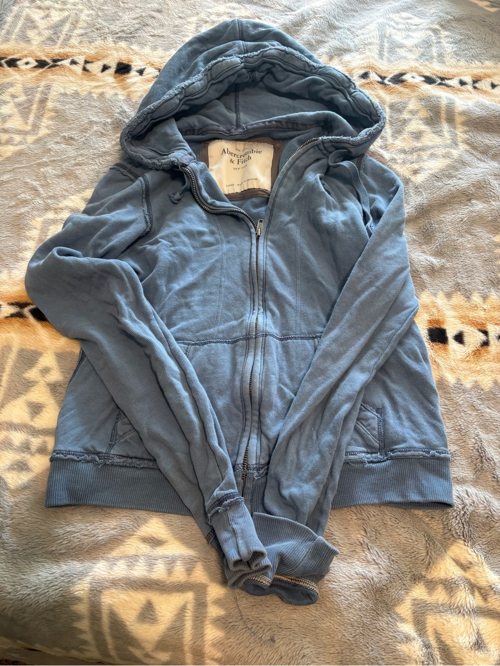 Abercrombie & Fitch Blue Zip-Up Hoodie